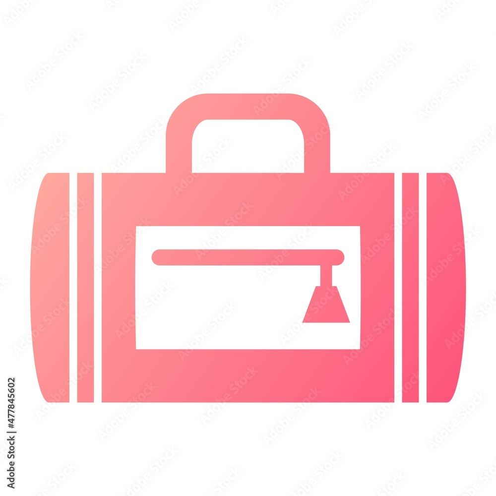 Vector Sport Bag Glyph Gradient Icon Design Vector Sport Bag Glyph Gradient Icon Design