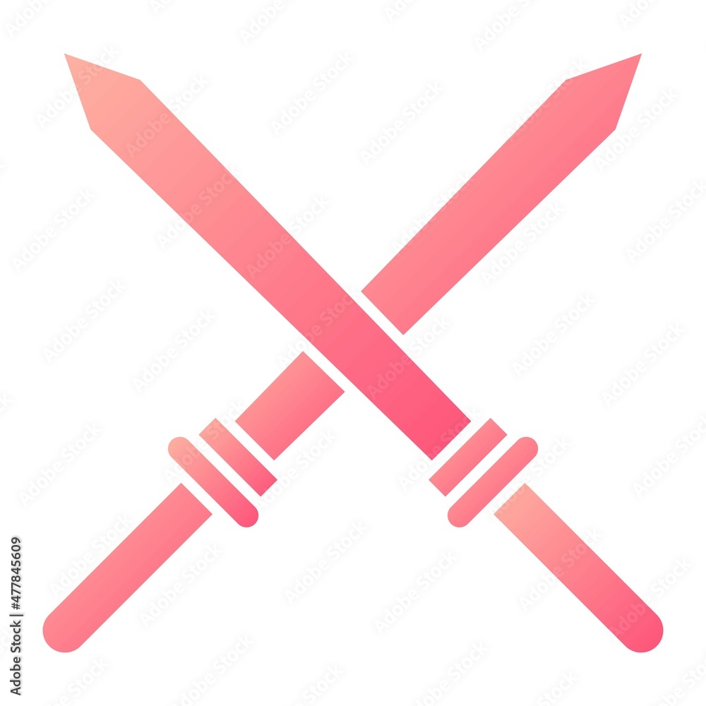 Vector Sword Glyph Gradient Icon Design Vector Sword Glyph Gradient Icon Design