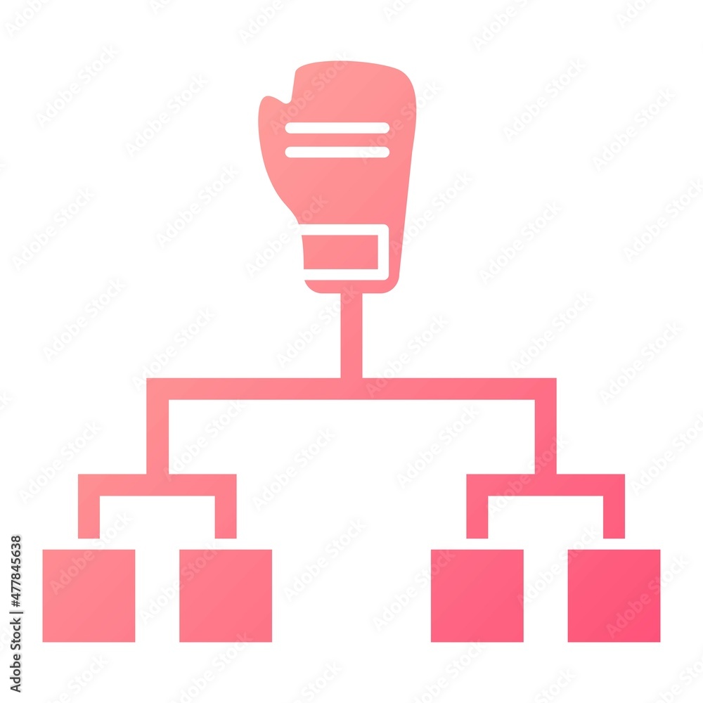 Vector Boxing Tournament Glyph Gradient Icon Design Vector Boxing Tournament Glyph Gradient Icon Design