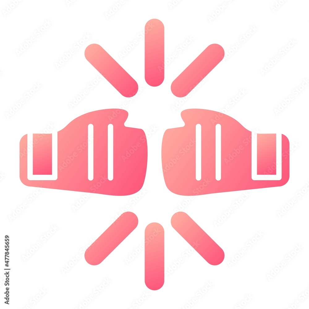 Vector Fist Fight Glyph Gradient Icon Design Vector Fist Fight Glyph Gradient Icon Design