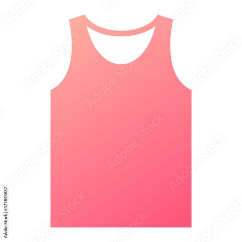 Vector Tank Top Glyph Gradient Icon Design