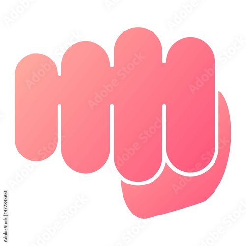  Vector Fist Glyph Gradient Icon Design