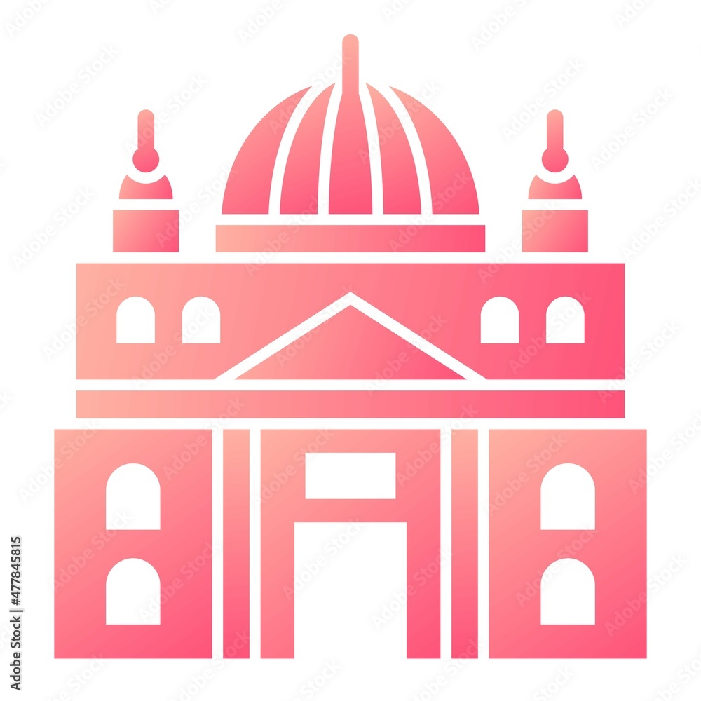 Vector Vaticano Glyph Gradient Icon Design Vector Vaticano Glyph Gradient Icon Design
