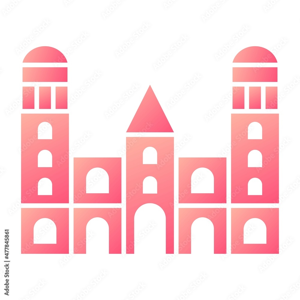  Vector Morelia Cathedral Glyph Gradient Icon Design