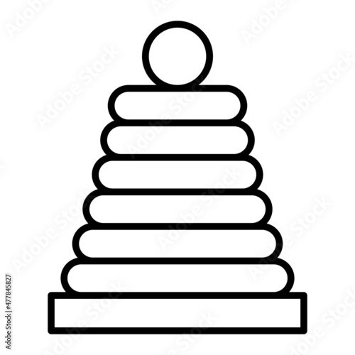 Stacker Vector Outline Icon Isolated On White Background