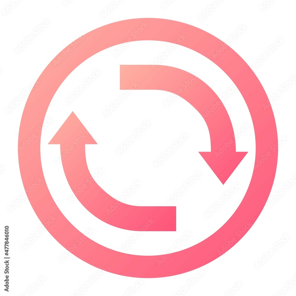 Vector Roundabout Glyph Gradient Icon Design Vector Roundabout Glyph Gradient Icon Design