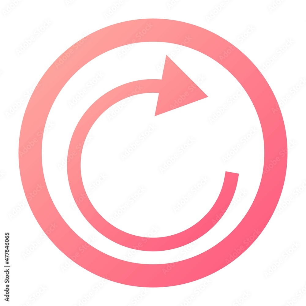 Vector Redo Glyph Gradient Icon Design Vector Redo Glyph Gradient Icon Design