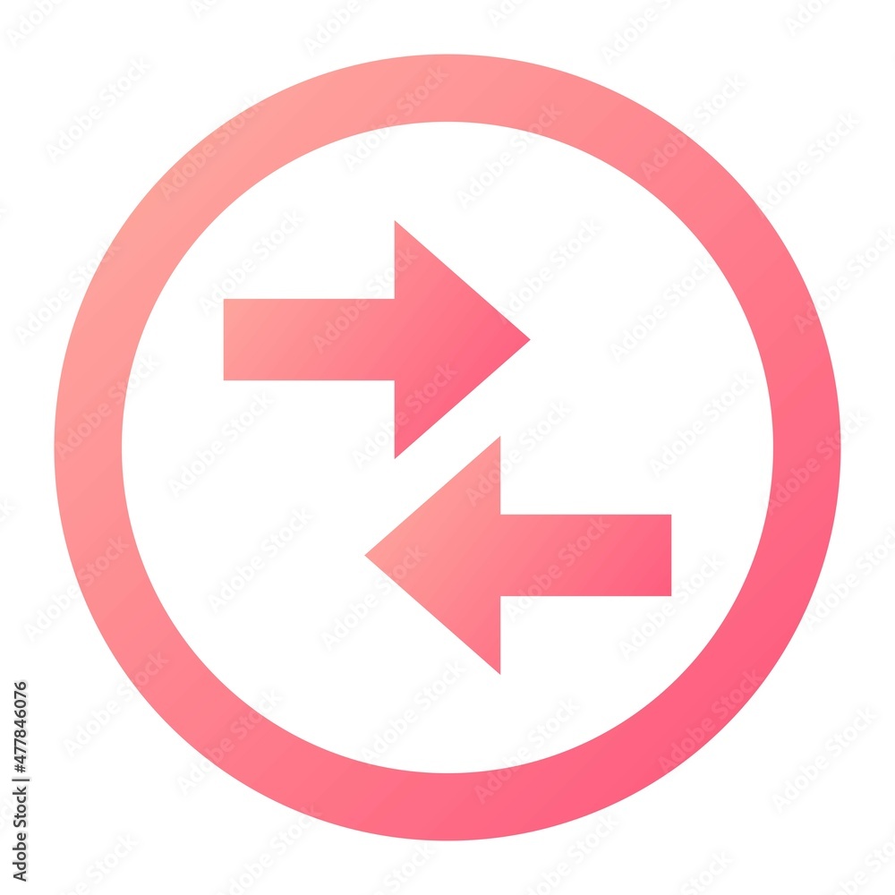 Vector Opposite Arrow Glyph Gradient Icon Design Vector Opposite Arrow Glyph Gradient Icon Design