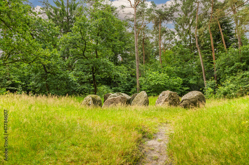 Wallpaper Mural Dolmen D31 a construction work from the new stone age in the Dutch province of Drenthe made of boulders brought in from Scandinavia with glaciers in the ice age Torontodigital.ca