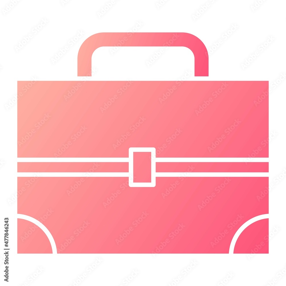 Vector Briefcase Glyph Gradient Icon Design Vector Briefcase Glyph Gradient Icon Design