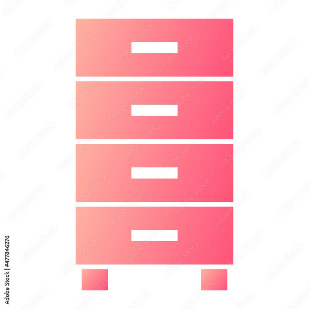 Vector Filling Cabinet Glyph Gradient Icon Design Vector Filling Cabinet Glyph Gradient Icon Design