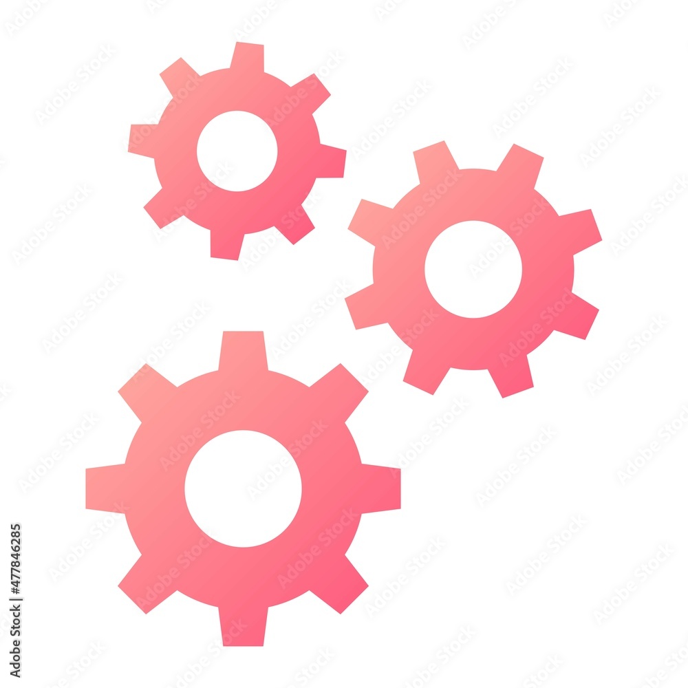 Vector Cogwheel Glyph Gradient Icon Design Vector Cogwheel Glyph Gradient Icon Design