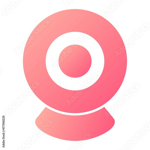 Vector Webcam Glyph Gradient Icon Design