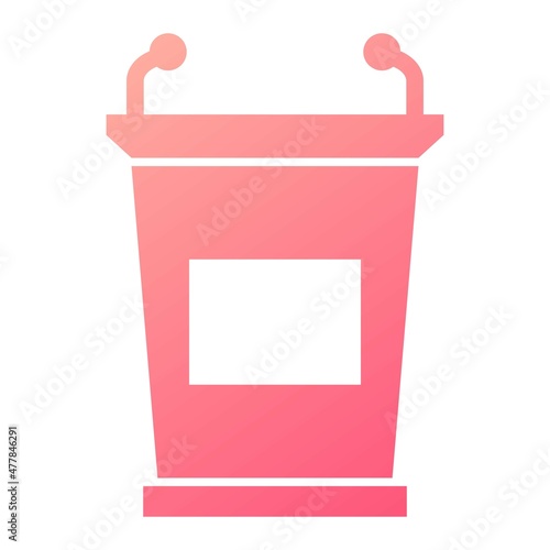 Vector Lectern Glyph Gradient Icon Design