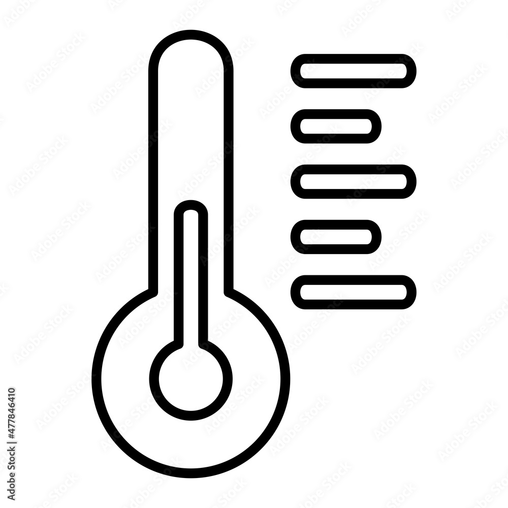 Smart Temperature Vector Outline Icon Isolated On White Background Smart Temperature Vector Outline Icon Isolated On White Background