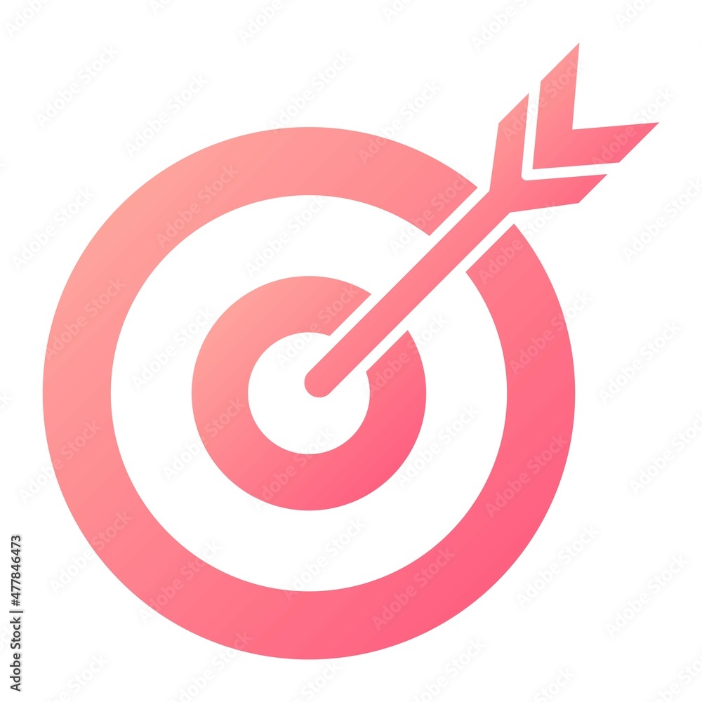 Vector Target Glyph Gradient Icon Design Vector Target Glyph Gradient Icon Design