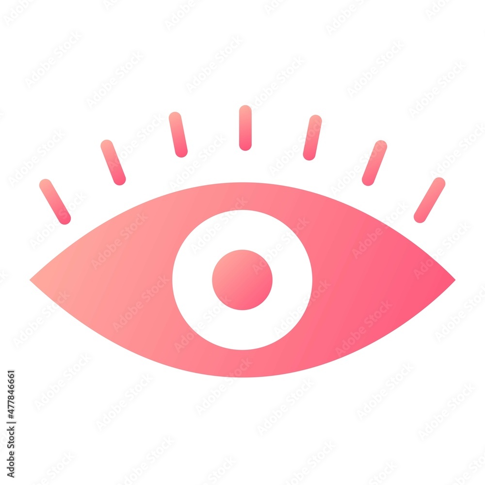 Vector Eye Glyph Gradient Icon Design Vector Eye Glyph Gradient Icon Design