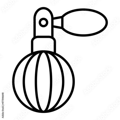 Perfume Vector Outline Icon Isolated On White Background