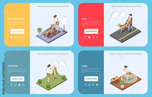 Dog Sitter Walker Banners Set