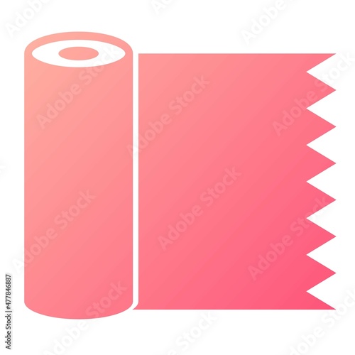 Vector Plastic Wrap Glyph Gradient Icon Design