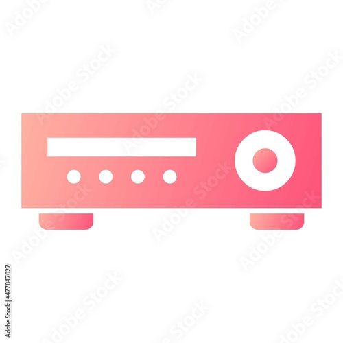 Vector Cd Player Glyph Gradient Icon Design