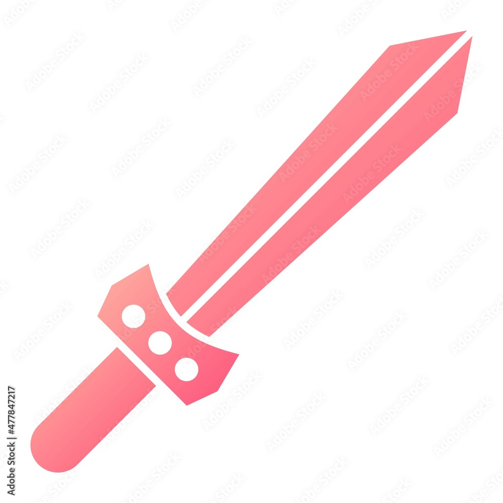 Vector Toy Sword Glyph Gradient Icon Design Vector Toy Sword Glyph Gradient Icon Design