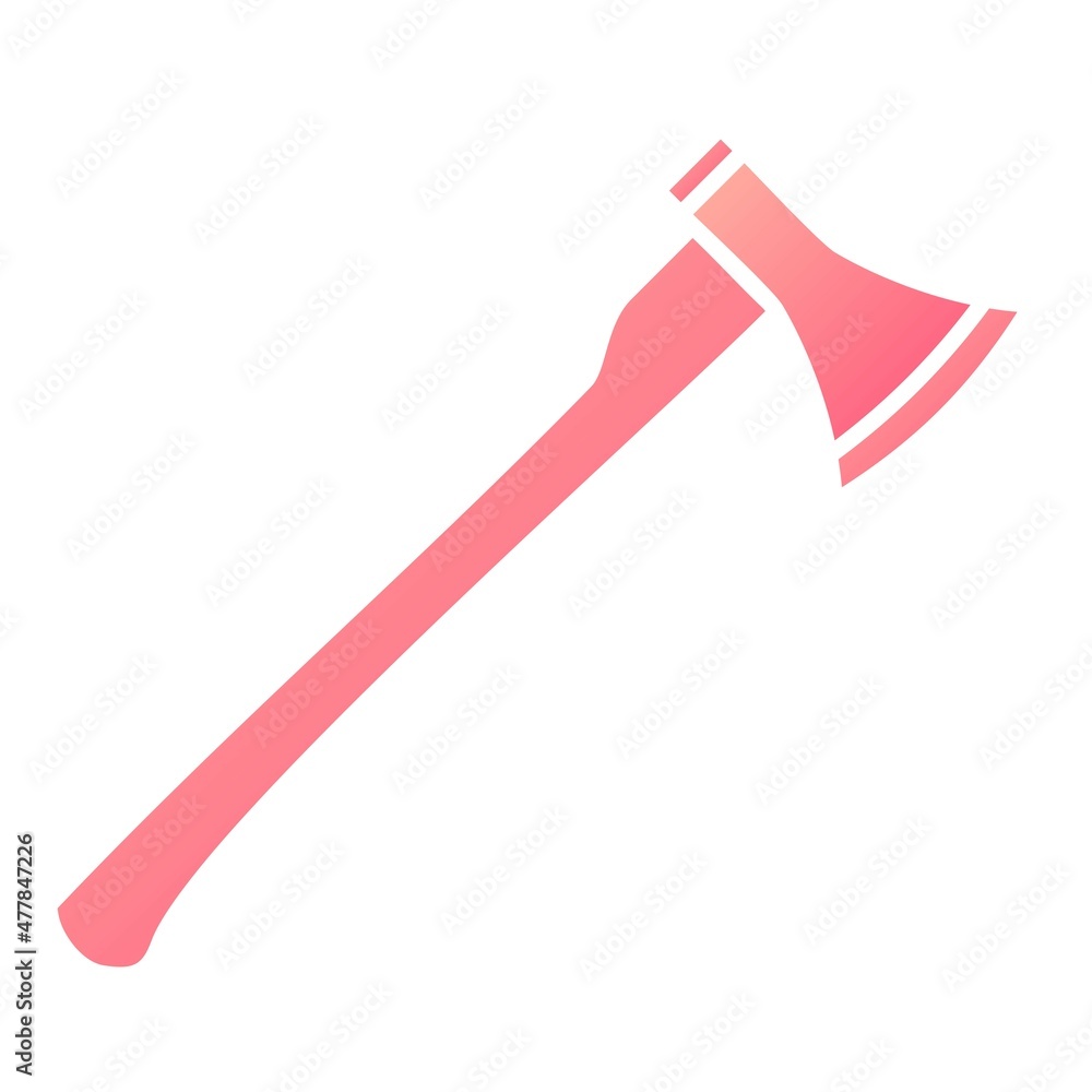 Vector Axe Glyph Gradient Icon Design Vector Axe Glyph Gradient Icon Design