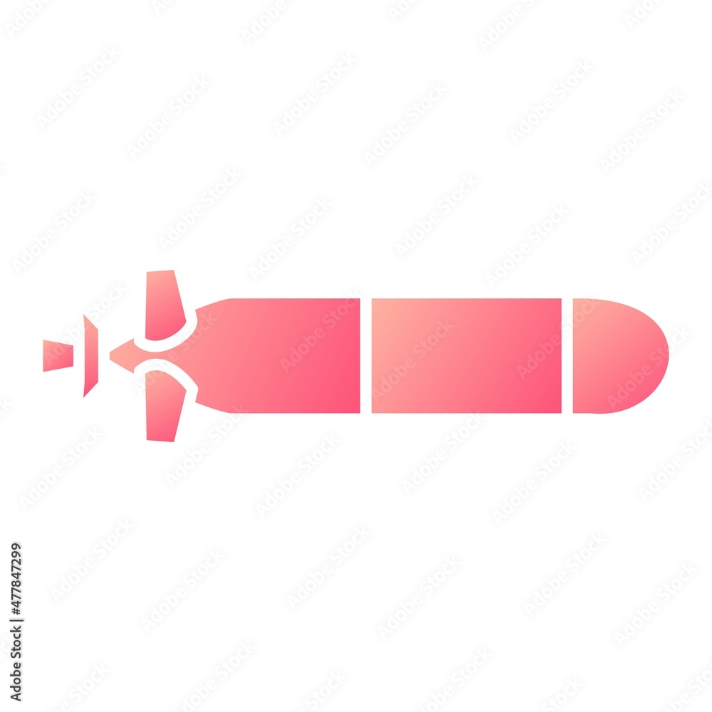 Vector Torpedo Glyph Gradient Icon Design Vector Torpedo Glyph Gradient Icon Design