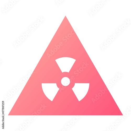 Vector Radiation Glyph Gradient Icon Design