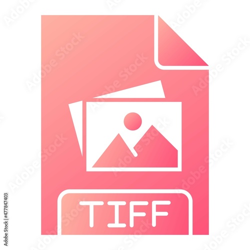 Vector TIFF Glyph Gradient Icon Design