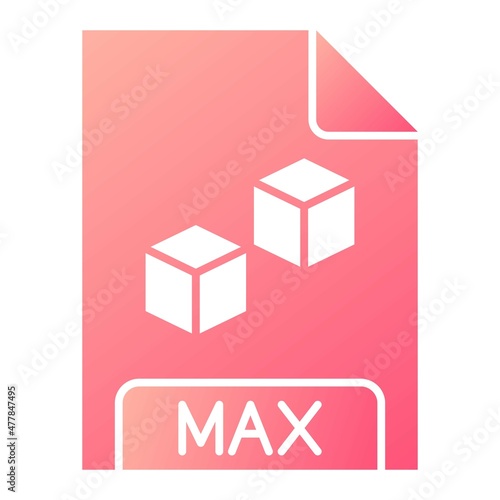 Vector MAX Glyph Gradient Icon Design