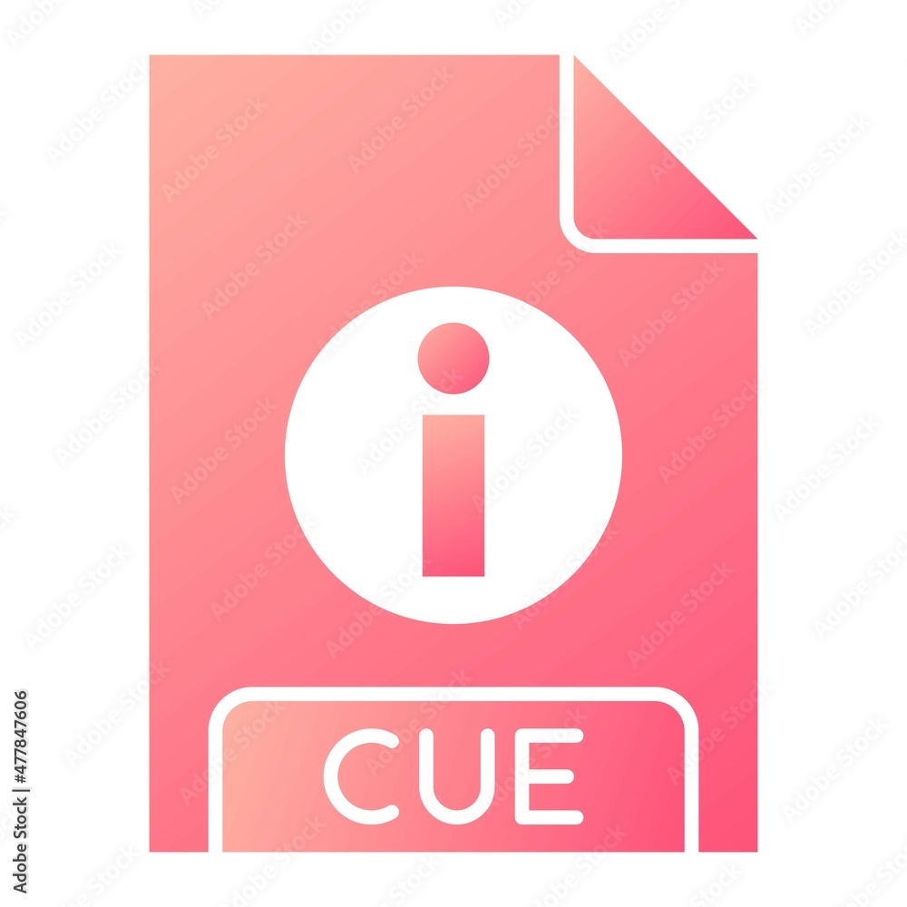 Vector CUE Glyph Gradient Icon Design Vector CUE Glyph Gradient Icon Design