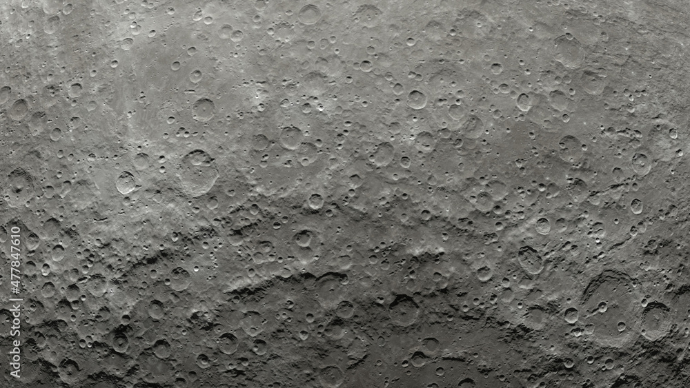 Moon surface rotation with a lot of crater - obrazy, fototapety, plakaty 