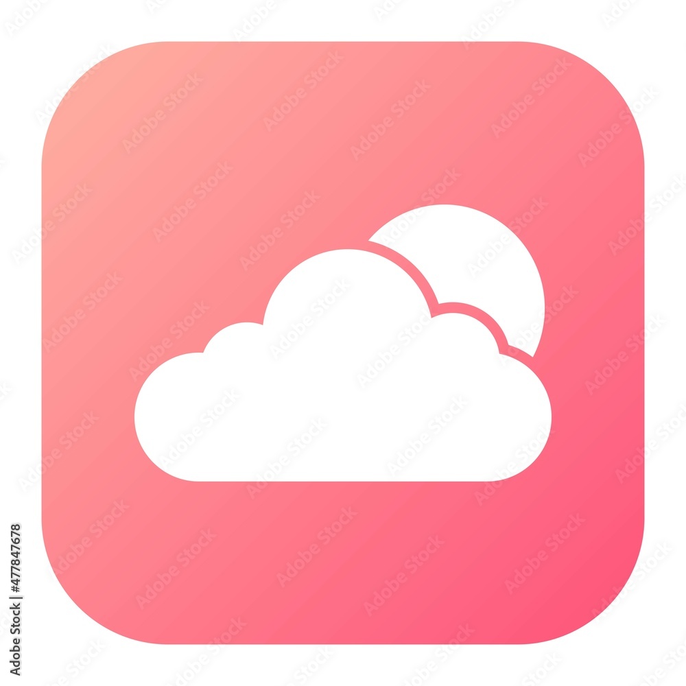 Vector Weather App Glyph Gradient Icon Design Vector Weather App Glyph Gradient Icon Design
