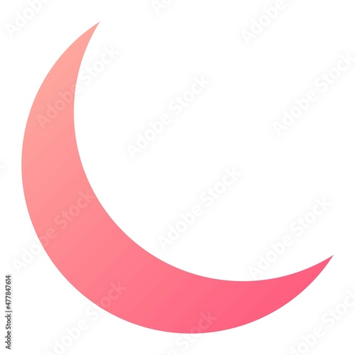 Free Download Vector Crescent Moon Glyph Gradient Icon Design - GFXLoad