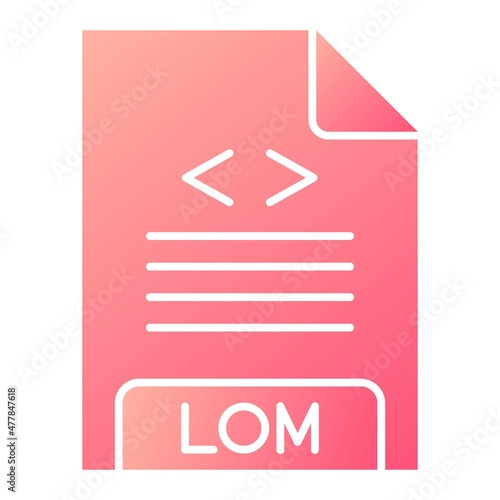 Vector LOM Glyph Gradient Icon Design