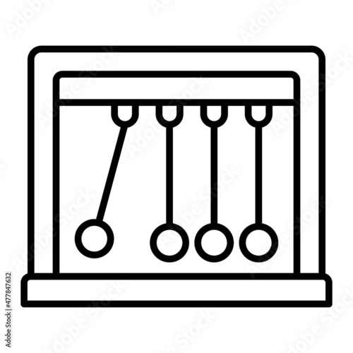 Newtons Vector Outline Icon Isolated On White Background
