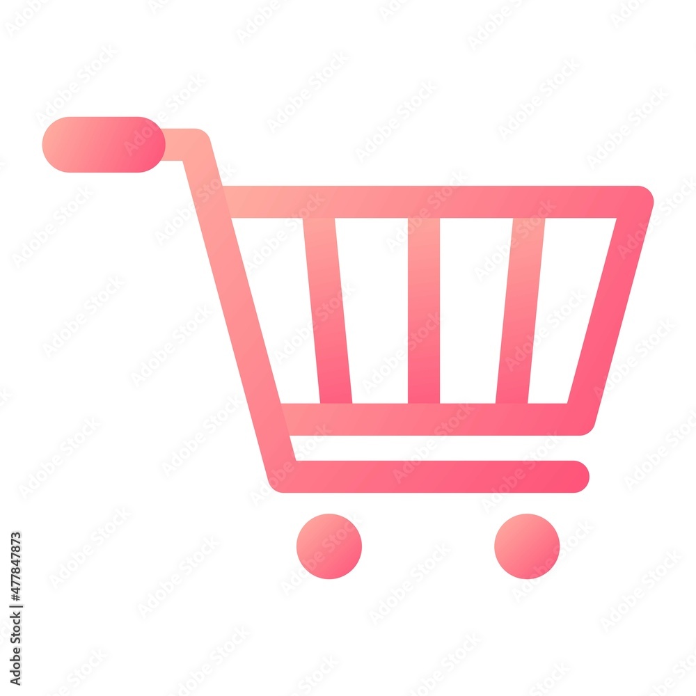 Vector Shopping Cart Glyph Gradient Icon Design Vector Shopping Cart Glyph Gradient Icon Design