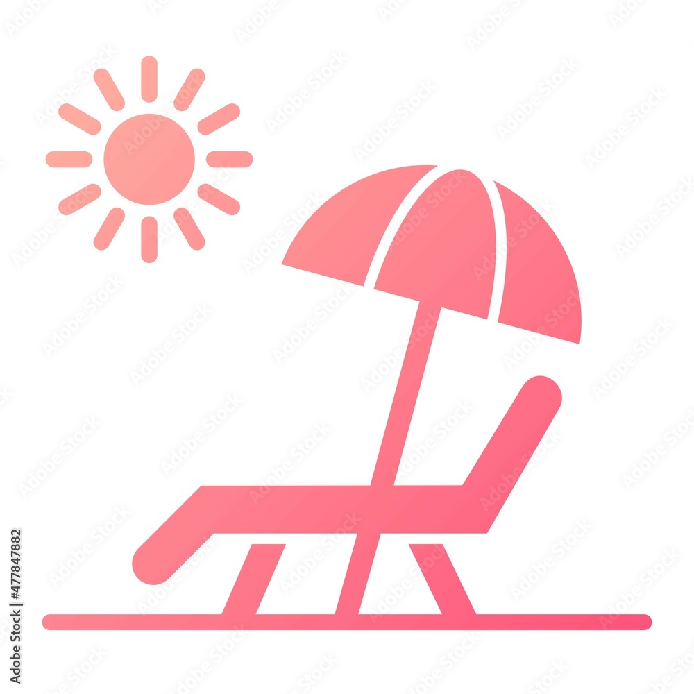 Vector Summer Glyph Gradient Icon Design Vector Summer Glyph Gradient Icon Design