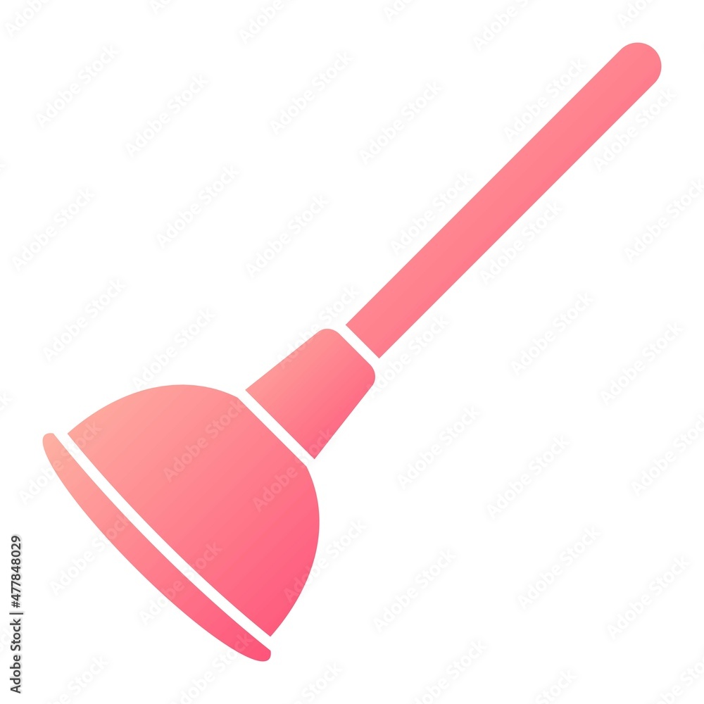 Vector Plunger Glyph Gradient Icon Design Vector Plunger Glyph Gradient Icon Design
