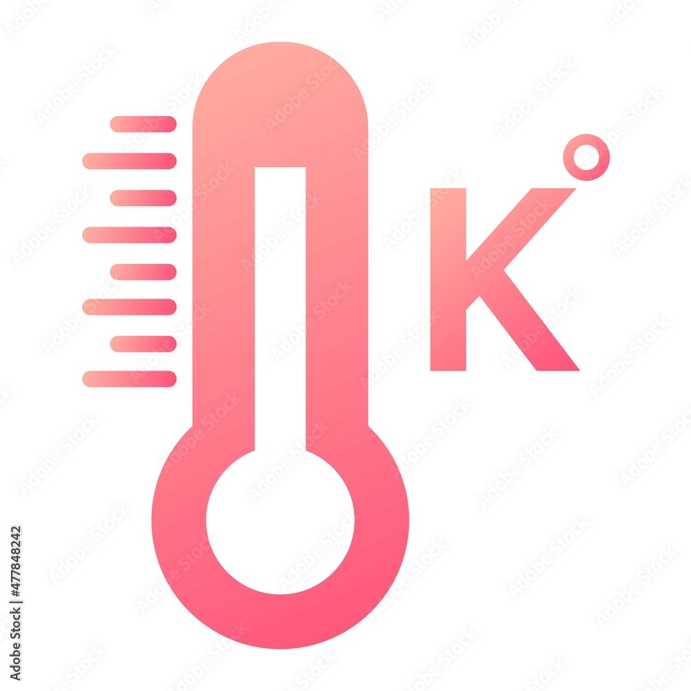 Vector Kelvin Glyph Gradient Icon Design
