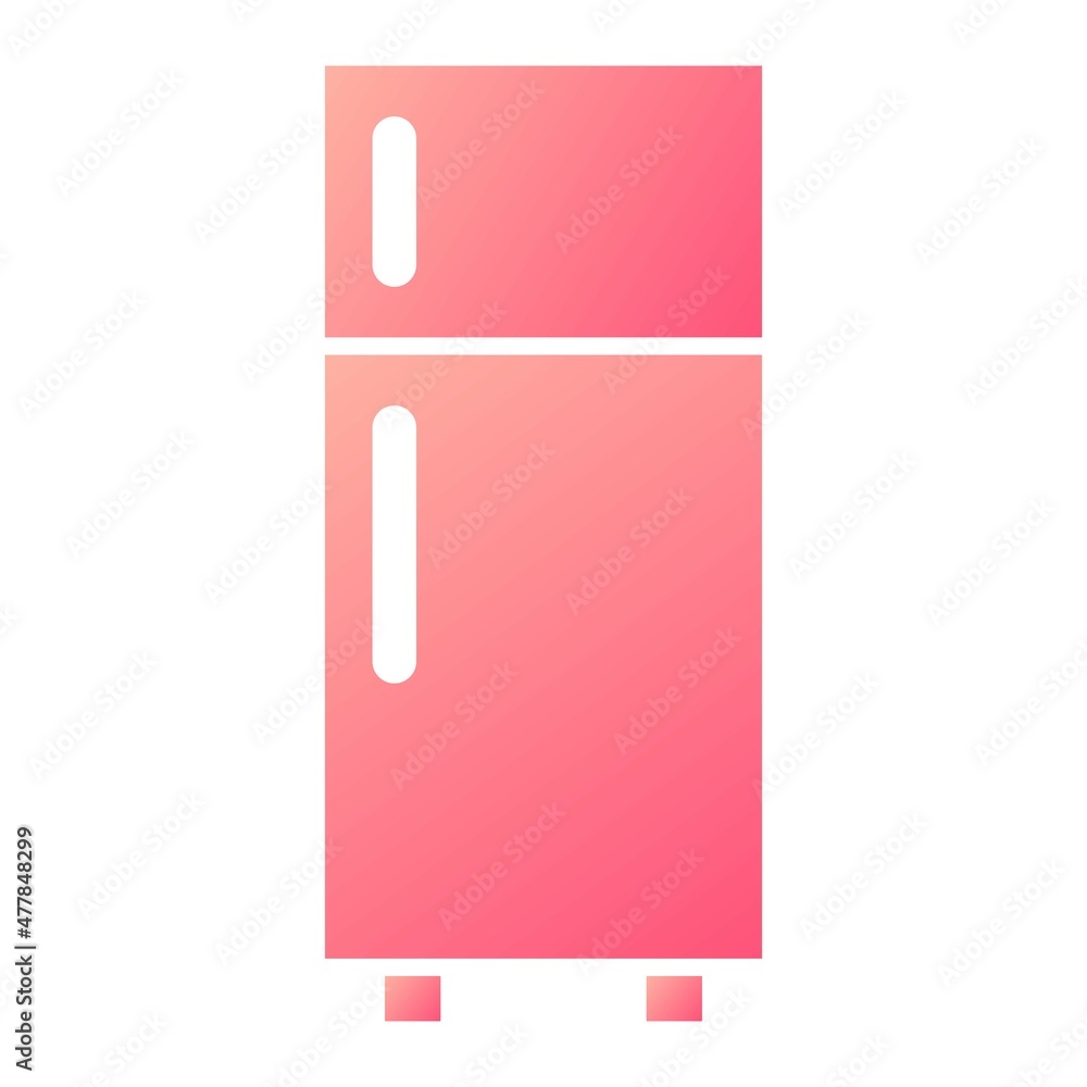 Vector Fridge Glyph Gradient Icon Design
