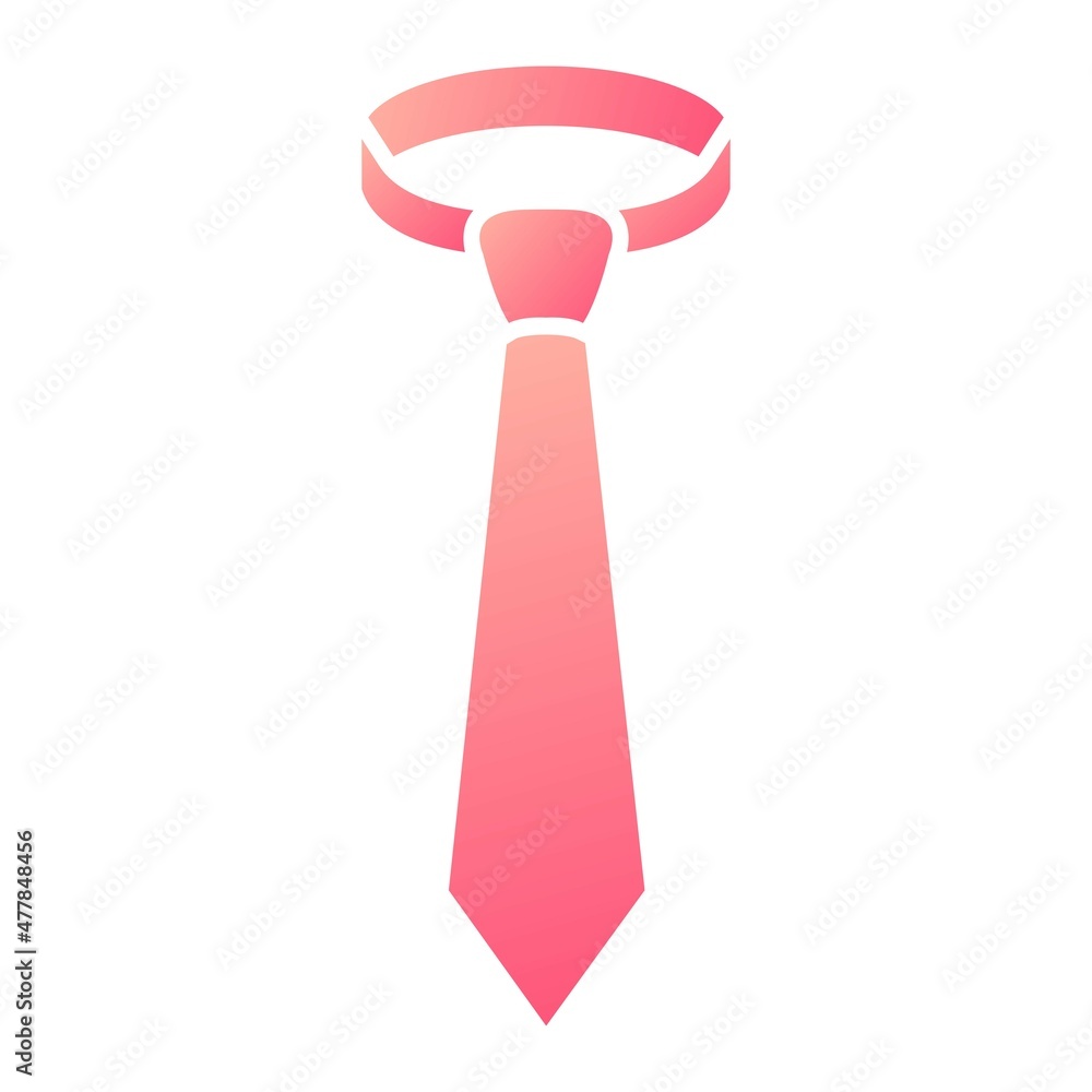 Vector Tie Glyph Gradient Icon Design Vector Tie Glyph Gradient Icon Design