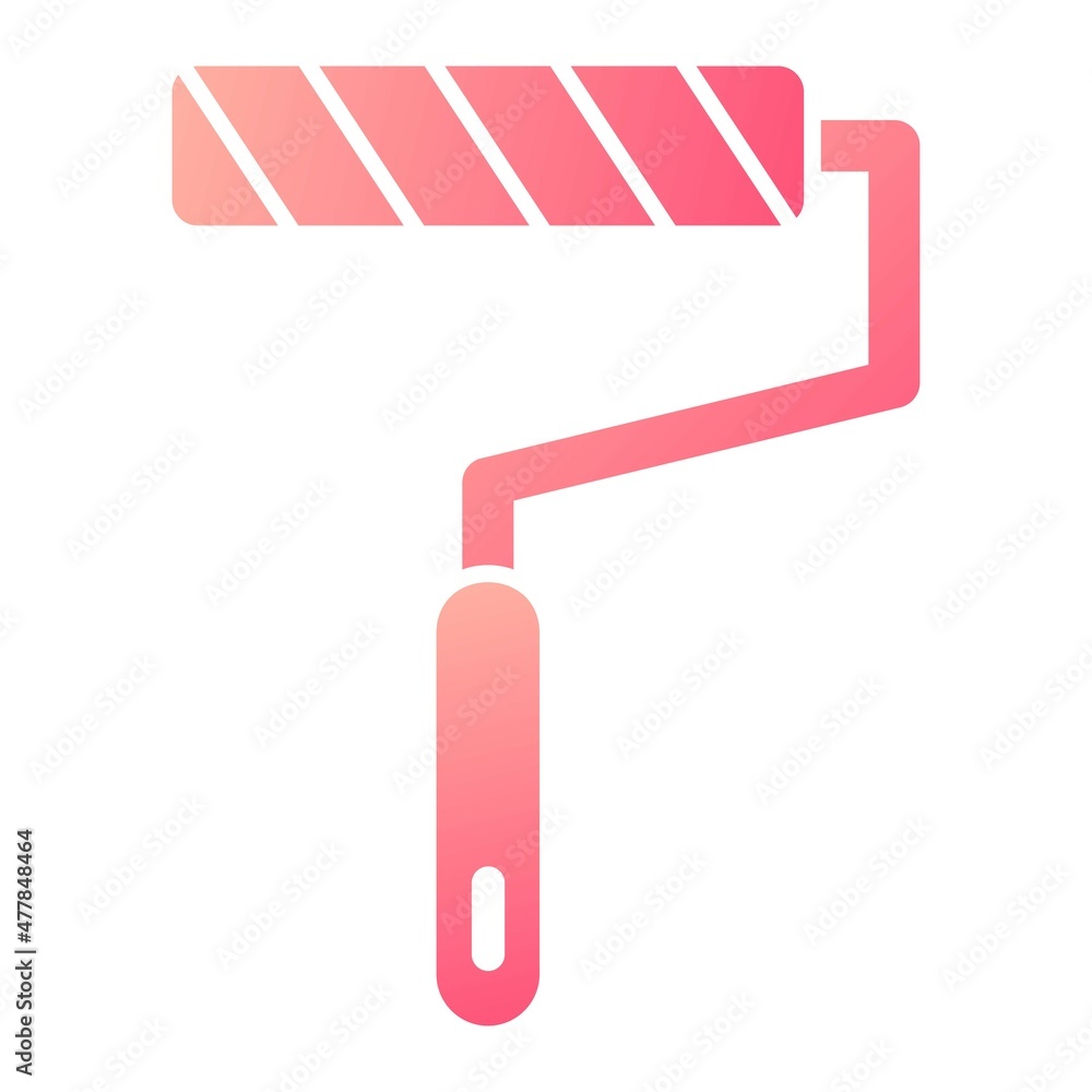 Vector Roller Glyph Gradient Icon Design Vector Roller Glyph Gradient Icon Design