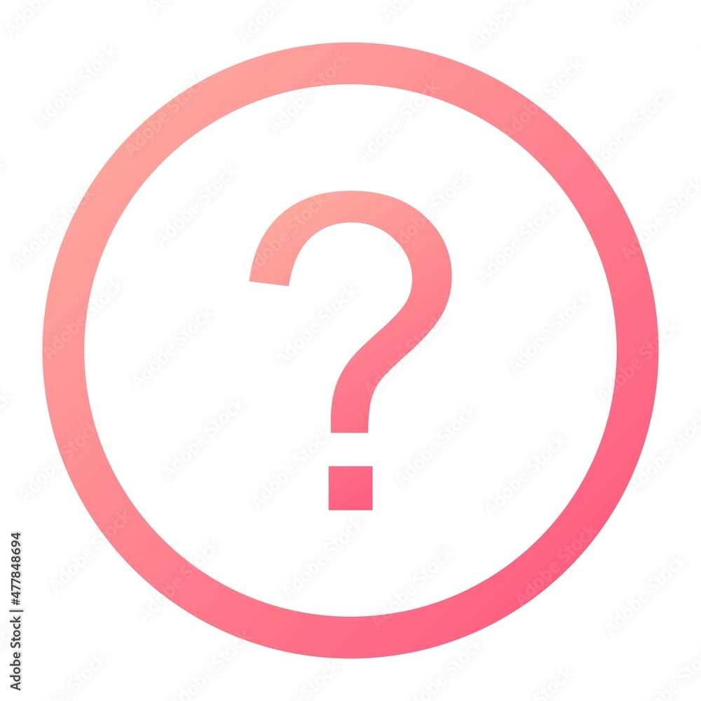 Vector Question Sign Glyph Gradient Icon Design Vector Question Sign Glyph Gradient Icon Design