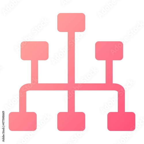 Vector Sitemap Glyph Gradient Icon Design