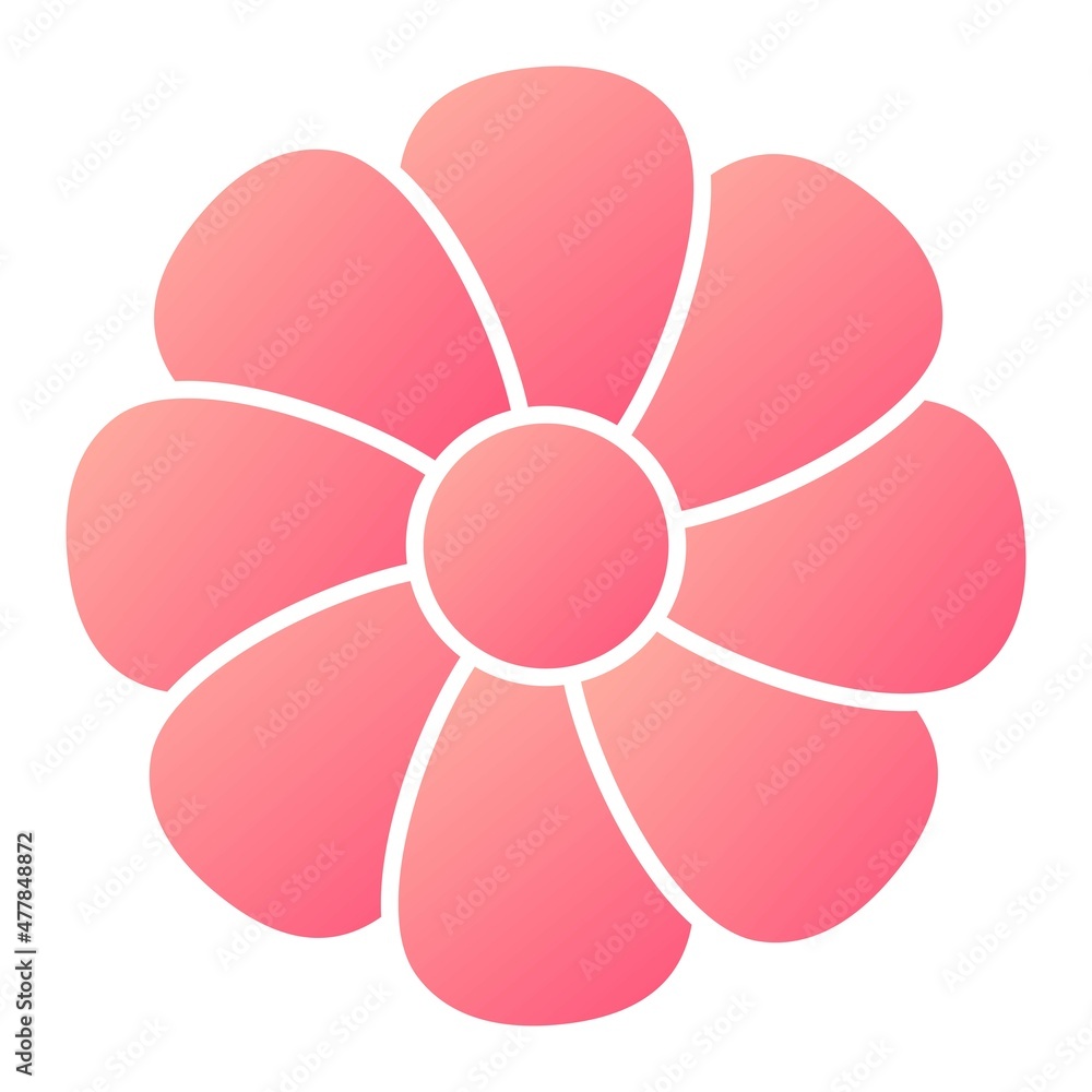Vector Blossom Flower Glyph Gradient Icon Design Vector Blossom Flower Glyph Gradient Icon Design