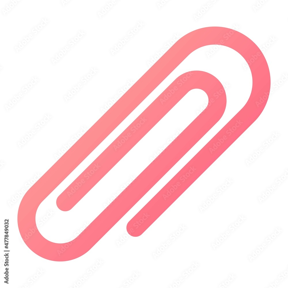 Vector Paper Clip Glyph Gradient Icon Design Vector Paper Clip Glyph Gradient Icon Design
