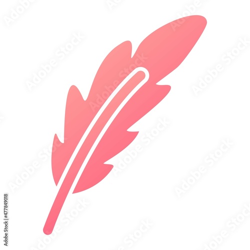 Vector Feather Glyph Gradient Icon Design