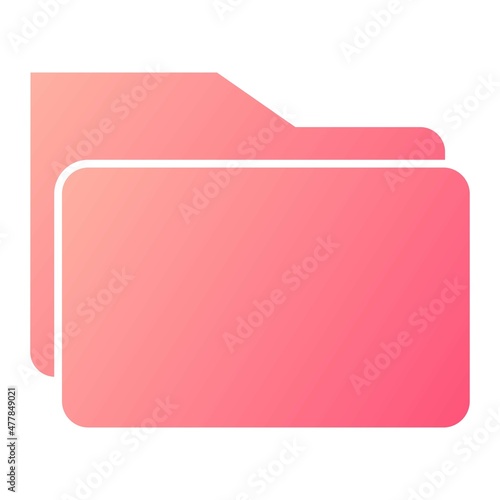 Vector Folder Glyph Gradient Icon Design